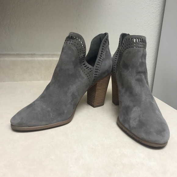 Vince Camuto- Fileana Gray Suede Booties - Picture 5 of 10